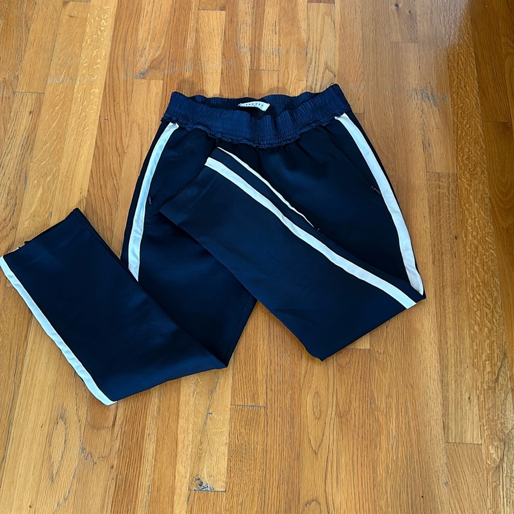 Sandro blue track pants with stripe, size EU 3, US L